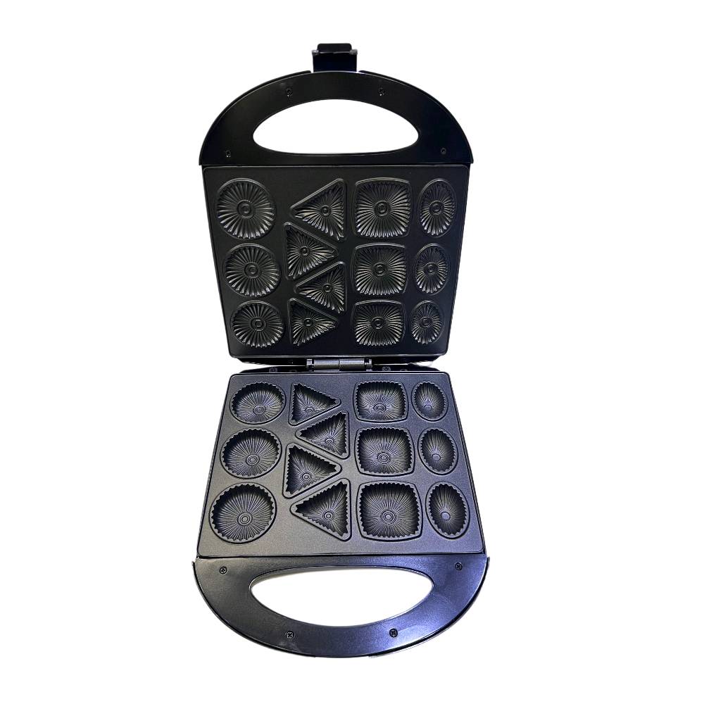 صانعة الكوكيز الكهربائية BiHart موديل YSL334 – بقدرة 1400 واط

• جهاز عملي لصناعة الكوكيز والحلويات بسهولة في المنزل، بتصميم قوالب متعددة وشكل مدمج مناسب للمطبخ.

• قوالب ثابتة متعددة لصناعة أشكال مختلفة من الكوكيز داخل الجهاز.

• قوة تشغيل 1400 واط لتسخين سريع وتجهيز الكوكيز خلال دقائق.

• مؤشرات ضوئية لبيان حالة التشغيل والاستعداد للاستخدام.

• نظام Drip Release and Capture لتجميع القطرات أثناء الاستخدام.

• سطح طهي سهل التنظيف مع تصميم عملي للاستخدام اليومي.

• إمكانية ضبط درجة الحرارة (Temperature Infinitely Adjustable).

• نوع الجهاز: Cookie Maker / صانعة كوكيز
• القدرة الكهربائية: 1400 واط
• الجهد الكهربائي: 220–240V ~ 50/60Hz
• عدد القوالب: 4 قوالب ثابتة للكوكيز
• أبعاد لوحة الطهي: 25.4 × 21.5 سم
• هيكل خارجي: أسود بارد عند اللمس
• يحتوي على: مؤشر تشغيل ومؤشر جاهزية