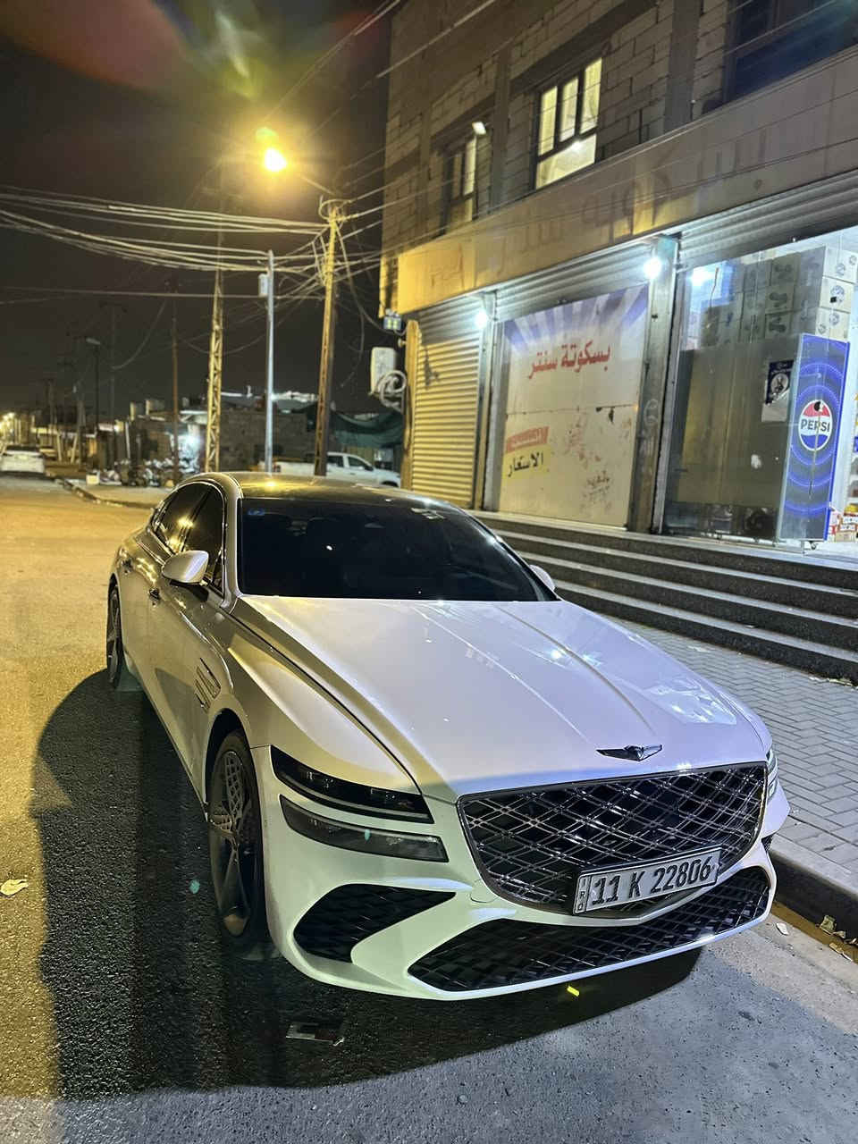 سلام عليكم جنسز G80سبورت برستيج فول لاخير طلب خاص داخل احمر مطعم بل كاربون فايبر بلاد مساج باب شفط دبل مشط ستيرن سيرفس كامل متصرف عليهه الف مبدل بيهه جاملغ وبنيد نفس الون حالين السياره كفاله من صبغ ولبارد ورصعه حته الدعاميه كفاله
***********
