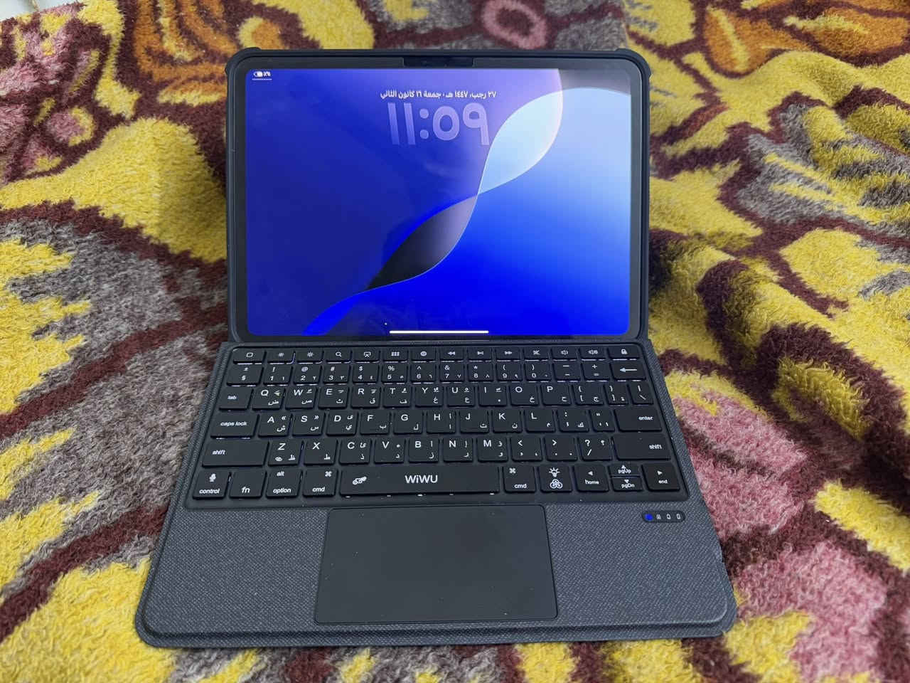 سلام عليكم 
ايباد M4 11pro
ايباد مشحون فقط 18 مره 
البطاريه 100 
النظافه 100‎%‎
ملحقات كيبورد وقلم وشاحن وكارتون 
بعده داخل الضمان لشهر ال9 
العنوان بغداد الشعلة 
***********
السعر 1250 وبي مجال كلش بسيط
