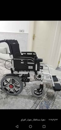 كرسي كهربائي • قابل للطي • محرك مزدوج