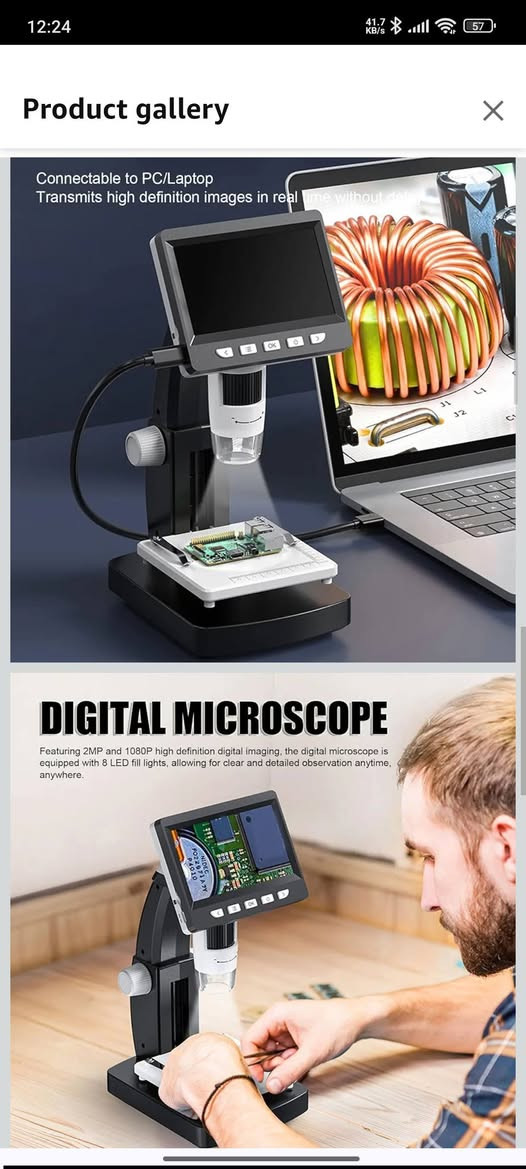 #لصحاب الصيانه كافه هاي القطعه كلش راقيه 
لصحاب تصليح الساعات والانكترونيات
لصحاب محلات الذهب 
لصحاب البحوث والهندسه 
مجهر CIMELR، مجهر رقمي مقاس 4.3 بوصة، دقة 50 × 1000 ×، مجهر USB مزود بـ 8 مصابيح LED قابلة للتعديل، مجهر للكبار / الأطفال (306-B)
العلامة التجارية: CIMELR
لون 306-ب
زاوية الرؤية الحقيقية 45
الحد الأقصى للتكبير 1000
ماركة سيميلر
الشركة المصنعة شركة شنتشن ييبينغ تشنغ للتكنولوجيا المحدودة
مجهر LCD الرقمي: مجهر رقمي CIMELR، صورة رقمية عالية الدقة 1080 بكسل، أثناء التشغيل، لا يوجد تأخير أو تأخير، شاشة LCD لعرض صور واضحة في الوقت الفعلي، مع وظيفة التسجيل للجهاز تحافظ على فيديو مراقبة عالي الجودة. يزيد المجهر من عرض الصورة على الشاشة، لذلك لا داعي للقلق بشأن إجهاد العين والرقبة.
اكتشف العالم المجهري: يمكنك تكبير الصور وعرضها بوضوح في نطاق تكبير يتراوح من 50x إلى 1000x (يعتمد التكبير الفعلي على حجم الشاشة والمسافة بين الكاميرا والكائن). يسهل المجهر المخصص للأطفال عرض التفاصيل الصغيرة للعالم المجهري، مثل البنية المعدنية للعملات المعدنية والحشرات والمكونات الإلكترونية للوحات الدوائر المطبوعة.
إضاءة ممتازة: المجهر مزود بـ 8 مصابيح LED مدمجة قابلة للتعديل لدعم المراقبة. اضبط السطوع عن طريق تدوير "عجلة ضبط LED" على الجانب، إضاءة كافية لضمان مراقبة واضحة بما فيه الكفاية. يجعل المجهر للأطفال المراقبة أكثر وضوحًا، بطارية قابلة لإعادة الشحن، سهلة الحمل، استكشف العالم المصغر الملون في الأنشطة الخارجية.
تخزين ممتاز للصور: يوفر المجهر الرقمي مجموعة متنوعة من مراقبة الصور وتخزينها، في وضع الكمبيوتر الشخصي، متوافق مع Windows Vista/XP/7/8/10/11 أو أحدث، MacOS X 11.0 أو أحدث. يمكنك حفظ وتشغيل عملية المراقبة على أنظمة تشغيل مختلفة لمشاركة البيانات وتحليلها بسهولة. في الوقت نفسه، بعد إدخال بطاقة micro TF، يمكنك عرض الصور ومقاطع الفيديو في المجهر من خلال جهاز الكمبيوتر الخاص بك (بطاقة micro TF غير متضمنة، الحد الأقصى للدعم هو بطاقة micro TF 32G) يمكن رؤيتها.
أدوات عملية: تستخدم على نطاق واسع في فحص لوحات الدوائر المطبوعة والعملات المعدنية والمجوهرات والطوابع وإصلاح الساعات وفحص الجلد وفحص تعليم الأطفال وصناعة النسيج والمراقبة البيولوجية (غير مناسبة للخلايا) ومراقبة الجودة والتفتيش من قبل المتخصصين الطبيين. مجهر CIMELR، أفضل هدية للأطفال والطلاب والحرفيين والمستخدمين الآخرين.
【خدمة عالية الجودة】ميكروسكوب CIMELR،

تفاصيل المنتج
البطاريات : ‎ 1 بطارية ليثيوم أيون مطلوبة. (متضمنة)
أبعاد العبوة : 28.5 × 16.8 × 12.4 سم؛ 710 جرام
تاريخ التوفر الأول : 6 ديسمبر 2023
الشركة المصنعة : شركة Shenzhen Yipincheng Technology Co., Ltd
ASIN ‏ : ‎ B0CPJ67T6M
رقم موديل السلعة ‏ : ‎ 306
معلومات المنتج
التفاصيل الفنية
الشركة المصنعة ‎شركة شنتشن ييبينغ تشنغ للتكنولوجيا المحدودة
رقم موديل السلعة ‎306
أبعاد الحزمة ‎28.5 × 16.8 × 12.4 سم؛ 710 جرام

السعر مع التوصيل 65 الف 
 القطعه جديد بدون استخدام تكدر تربطه على لابتوب وتكدر على التلفزيون بيه مكان رام خزن الفديو حتى لا تنسى ماذا عملت


**إذا كنت صاحب هذا الإعلان وتريد حذفه لأي سبب، رجاءا أرسل رسالة إلى الدعم الفني**