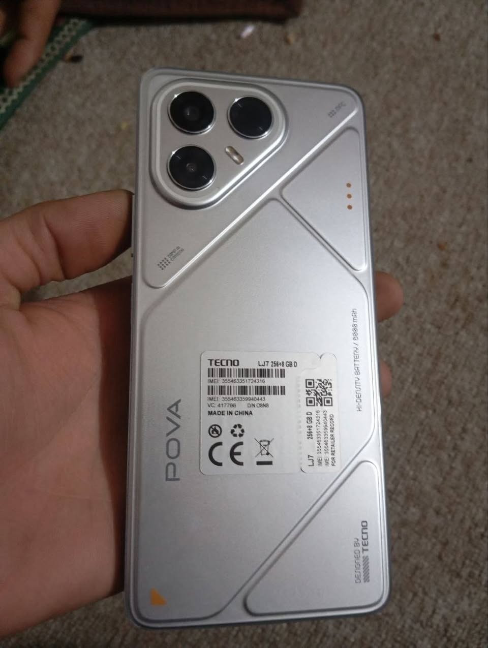 جهاز tecno pova 7 5g
السعر 260 مجال قليل جدا
ذاكرة 256 رام 8+8
استخدام قليل جدا 
جهاز نظيف مابي شخط واحد
ابيع فط الجهاز بدون كارتونه 
*********** واتساب
كربلاء
