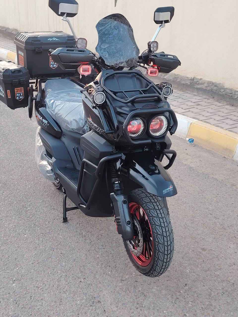 #للبيع  دراجه اباتشي6باتري مسطرة38 امبير ملف 5000 سرعه  130حقيقي استخدام شهرين   السعر  مليون او 350  العنوان الفلوجه   رقمي  ***********
