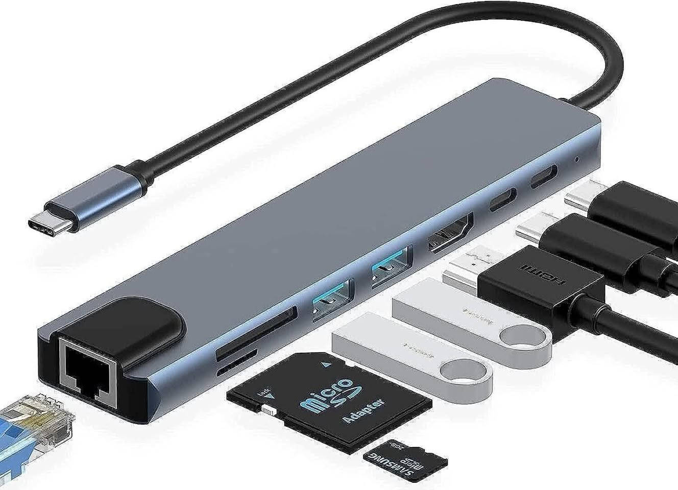 🛍️متوفر لدينا 
ادبتر تايب سي  USB C Hub 8in1
يحتوي على 8 مخارج 
🔹2 منافذ USB 3.0
🔹منفذ Type-C
🔹منفذ PD 100 W 
🔹2 منافذ SD card
🔹منفذ HDMI 4k
🔹منفذ Lan 
متوافق مع لابتوب والموبايل و الايباد

💵السعر 15  الف دينار
🚗متوفر توصيل لكافة محافظات العراق 🇮🇶

📞 للحجز أو الاستفسار عبر الصفحة أو الواتساب:

https://wa.me/9647755190147 بغداد, العراق
