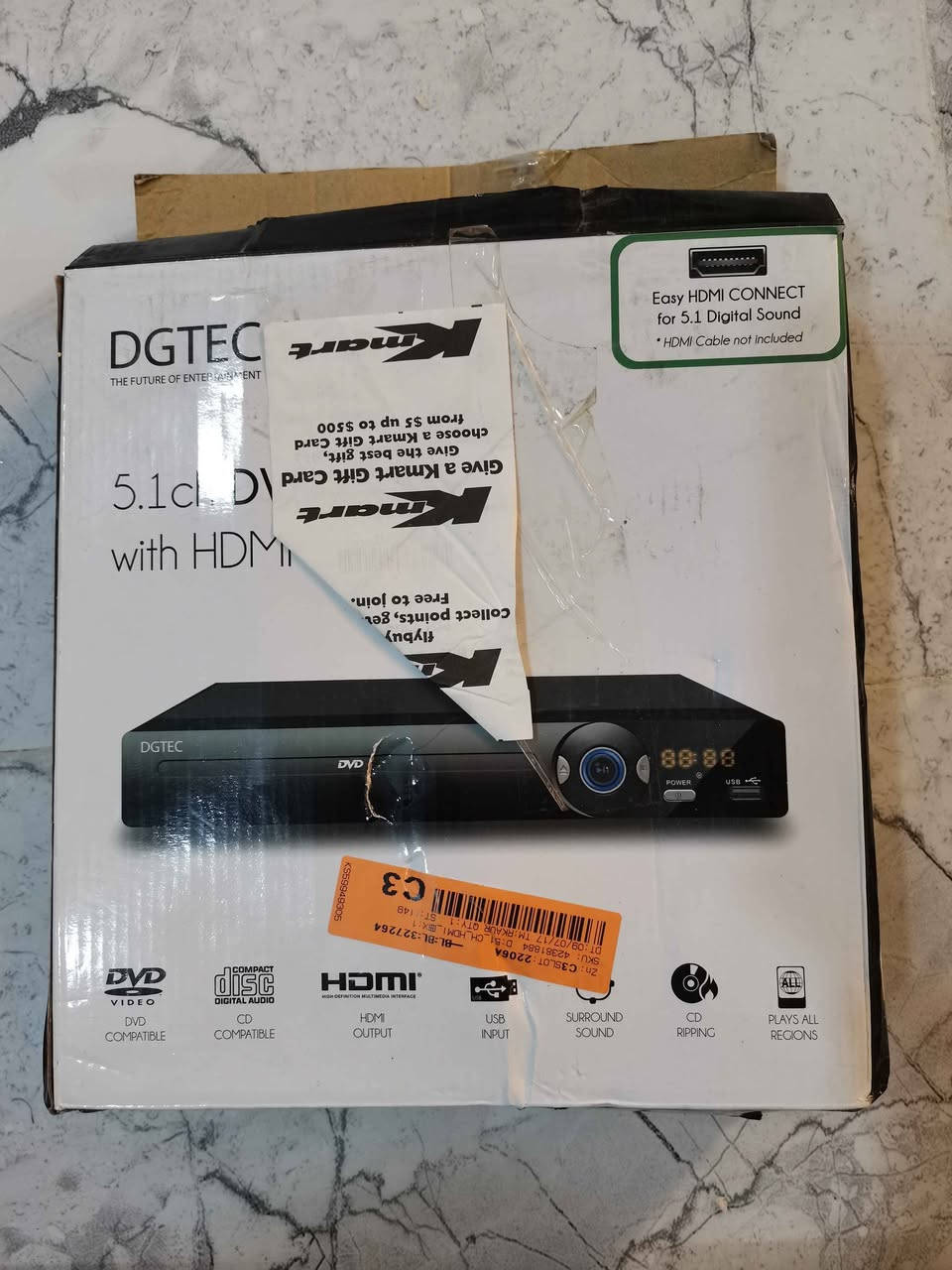 مشغل DVD دي جي تك DGTEC أصلي*  
المواصفات: يشغل DVD + CD + USB فلاش + HDMI  
صوت محيطي 5.1ch، كل المناطق All Region  
الحالة: نضيف 100%، بالكارتون ماتته  
السعر: 40 الف التوصيل مجاني موصل, نينوى


**إذا كنت صاحب هذا الإعلان وتريد حذفه لأي سبب، رجاءا أرسل رسالة إلى الدعم الفني**