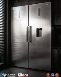 ثلاجة ومجمدة توين (توأم) المنفصلة في بابين من جبسون، تختصر المساحة وتو...