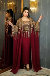 قفاطين مغربي • تطريز حاسبة • طقم قطعتين