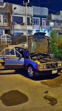 مارسدس 190e طيارين  موديل 91  محرك بلادي سته سلندر  داخل جلد رصاصي  وج...