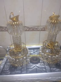 ثريات كرستال زوجين متوفر توصيل مجاني داخل بغداد سعر ٥٠ للإستفسار اتصال...
