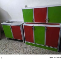 كاونتر مستعمل نضيف ٣ قطع الارضيه وملحق قياس مترونص والسنك متر  سعره 15...