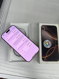 ايفون 16 برو ماكس ظهر مالته فقط مكسور مليون 175 بطاريه 98 هارد 256 ظنا...