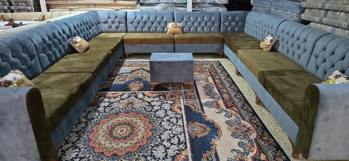 تخم ديوان تسكام💥 ١٠قطع 💥قياسه ١١متر ونص 🌹داير حرف  u🌹 ياخذ١٦نفر 🌹مقعد بلوك اسود  ١٦ ملم ثقيل اسفنج ضغط عالي درجه اولى🌹خشب جام روسي   مع طبله و٥كوشات هديه 🌹🌺🌹  موصفات شغل التركي 
العنوان نجف حي الرحمه شارع٢٠ مجمع العائله او مجمع ابو محمد *********** النجف, العراق
