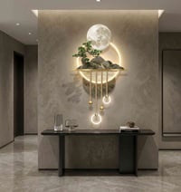 ديكور حايطي • شكل قمر • إضاءة LED