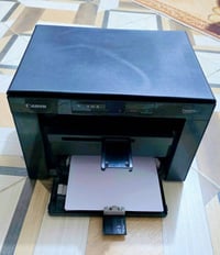 طابعة كانون MF3010 مستعملة نظافة عالية استخدام شخصي. اسود وابيض ليزري ...
