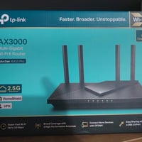 للبيع راوتر تي بيلنك Ax3000 نسخة البرو نظيف جدا وممتاز ويه الضوئي والا...