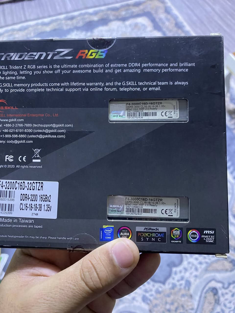 السلام عليكم
رامات Tridentz g.skill RGB
2x8 16gb ddr4 3000mhz
سعرهن 105
متوفر توصيل🌹


**إذا كنت صاحب هذا الإعلان وتريد حذفه لأي سبب، رجاءا أرسل رسالة إلى الدعم الفني**