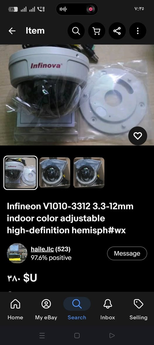 سعرها كلش غالي بالموقع   يم اعلى سعر والرزق على الله 
~~~~~~~~~~~~~~~~~~~~~~~~~

كاميرا مراقبة من نوع Infinova V6822-TA Series Fixed Minidome. 
الدقة والتقنية: توفر الكاميرا دقة تصل إلى 2 ميجابكسل (1920x1080) مع تقنية تصوير عالي الديناميكية (WDR). 
الرؤية الليلية: مجهزة بإضاءة تحت حمراء (IR) ذكية تصل إلى 20 مترًا، وتعمل في ظروف الإضاءة المنخفضة.


**إذا كنت صاحب هذا الإعلان وتريد حذفه لأي سبب، رجاءا أرسل رسالة إلى الدعم الفني**