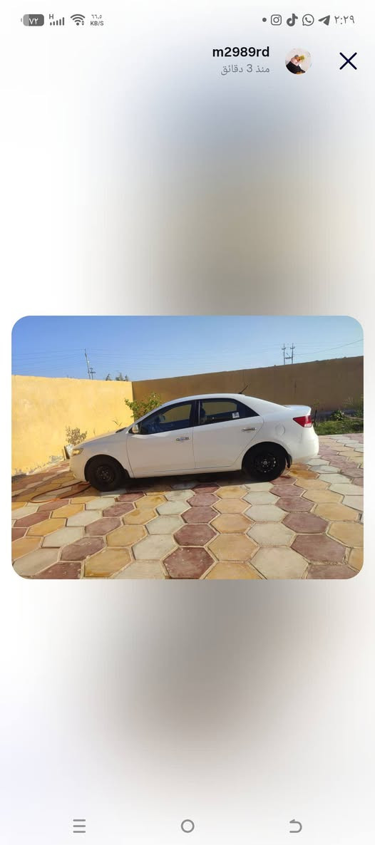 سلام عليكم كيا سيراتو 2013 بنيد مبدل باب سايق مبدل بل قبق بانزين شبر كير مكينه كفاله مكاني كرمه علي أبو صخير سعر 90  رقمي ***********
