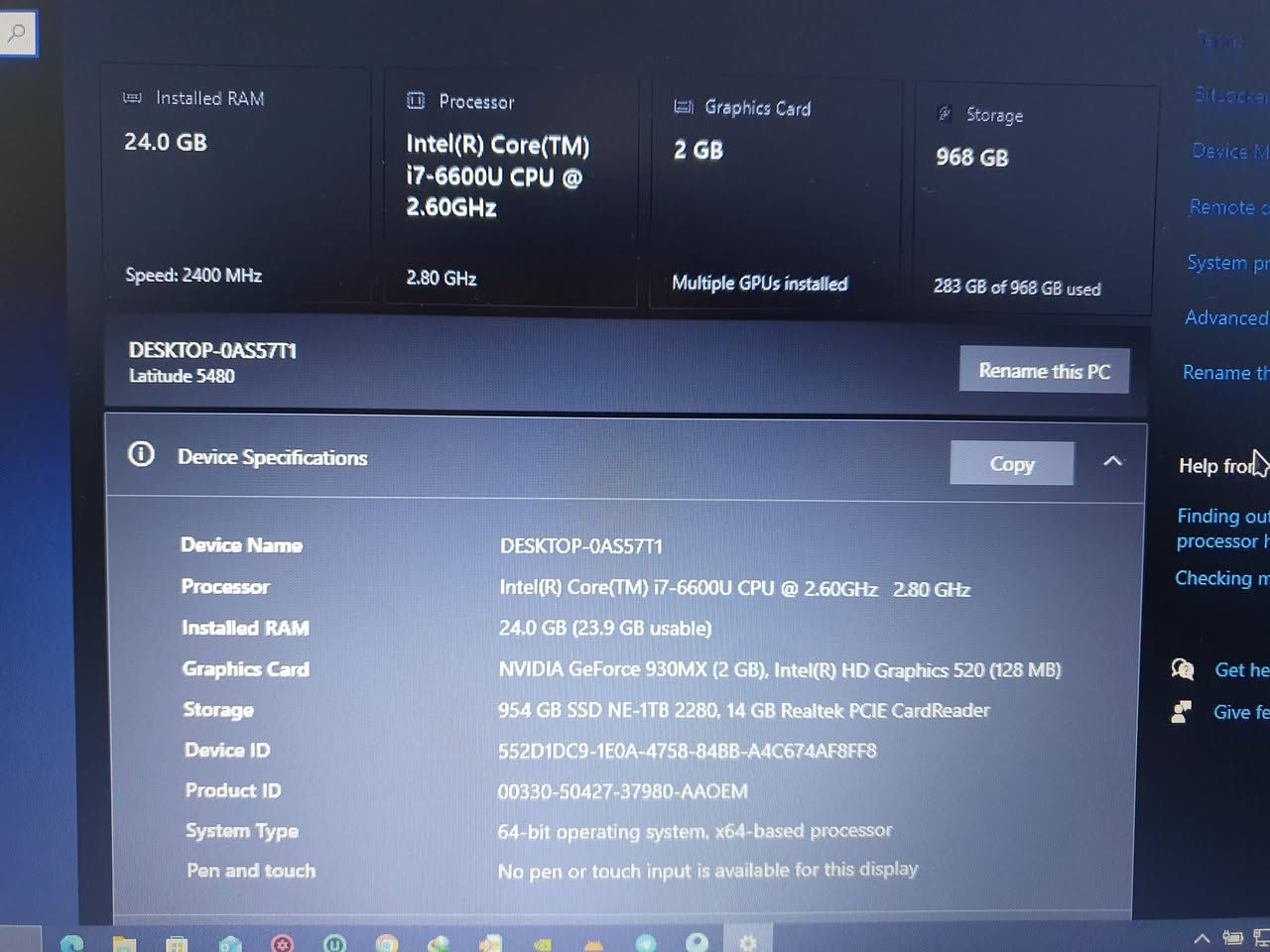 لابتوب dell latitude 5480
Cpu:core i7 6600u
المعالج قوي حتى تشغل اي شي تريدة

Gpu: Nvidia MX930 2GB
كارت الشاشة يشغل gta5 بشكل ممتاز والالعاب الاخرى
RAM: 24GB DDR4 قطعتين
Storge: 1TB M.2 3gen 
بيها دمخلين m2 
الابتوب نظيف جدا تفحص لحد ماتقتنع 
وتاخذه سبب البيع محتاج فلوس 
السعر: 500 الف وبي مجال
مكاني ديالى بعقوبة
***********
