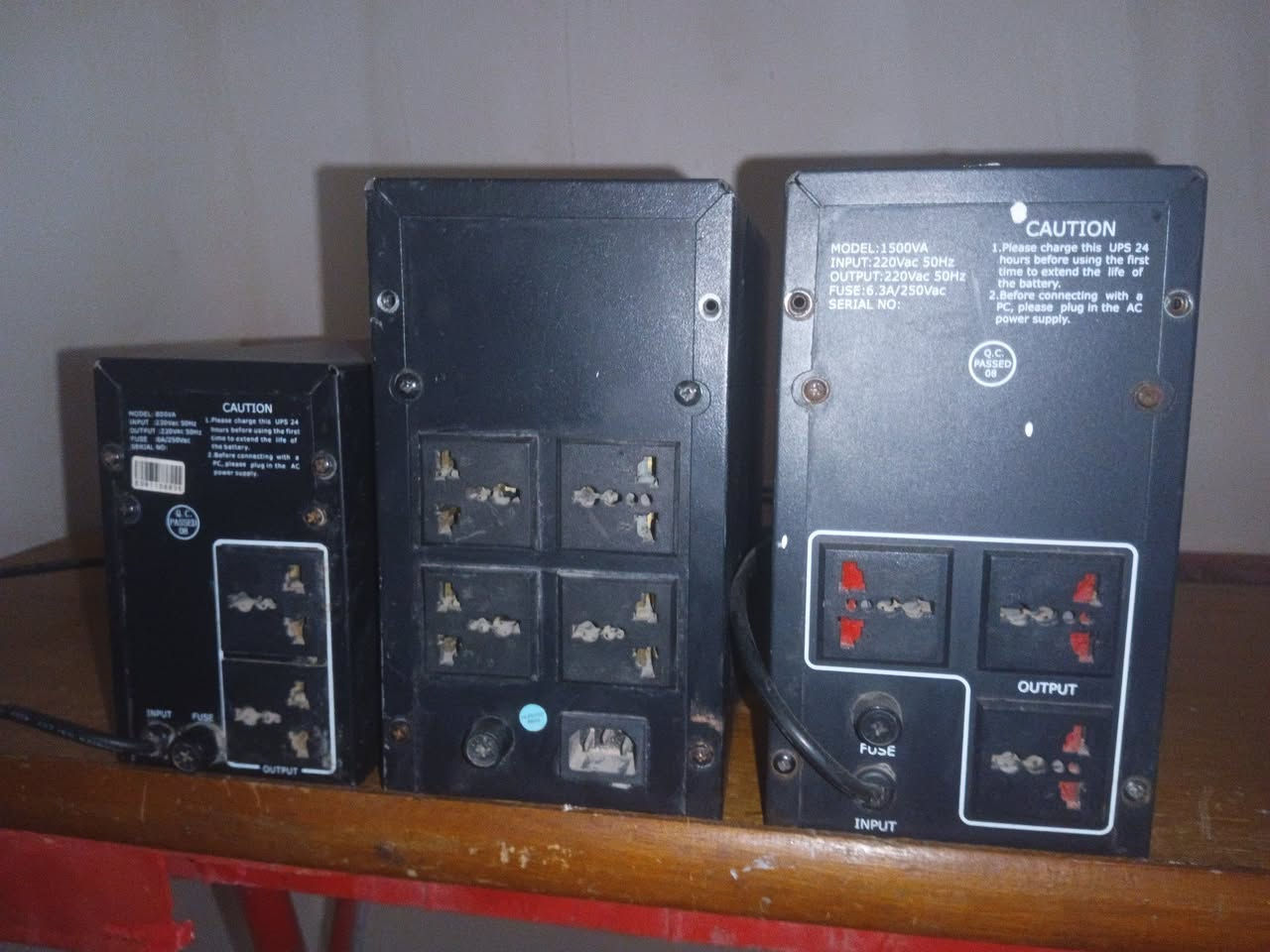 يو بي اس شغالات ... الأسعار ثابتة مع التوصيل 

800 واط يحتاج تبديل بطارية سعره 15 الف 
1200 يحتاج بطاريات مبي سعره 25 الف
1500 يحتاج بطاريات مبي سعره 30 الف


**إذا كنت صاحب هذا الإعلان وتريد حذفه لأي سبب، رجاءا أرسل رسالة إلى الدعم الفني**