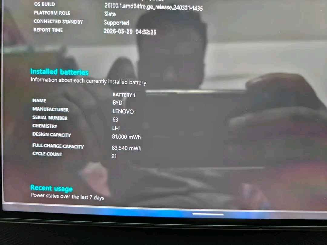 جهاز لينوفو ليجن كو (Lenovo Legion Go) نسخة الـ 1 تيرا، الجهاز نظيف جداً
مسويله مود بطارية ومشدودله بطارية سعة 81wh من شركة BYD، يعني شحن يمشيك فترة أطول من نسخة الشركة العادية، وسعة البطارية اكثر من 100% وعدد دورات الشحن 21، 
الملحقات الي وية الجهاز
الجهاز يجي وياه كامل غراضه الأصلية الكارتونة مالته، الشاحنة الأصلية، الجنطة الي تجي وياه من الشركة
الملحقات الإضافية
كفر حماية (Protective case)، ومسكة إضافية (Grip).
مسكات لليد (Comfort Grips) 
 لاصق الشاشة من شركة JSAUX
سعر الجهاز 875 الف. بغداد, العراق


**إذا كنت صاحب هذا الإعلان وتريد حذفه لأي سبب، رجاءا أرسل رسالة إلى الدعم الفني**