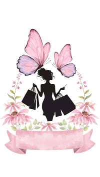 **إطاري المفضل لديك!** إطار جميل وجذاب بتصميم فراشات وأزهار وردية. مثا...