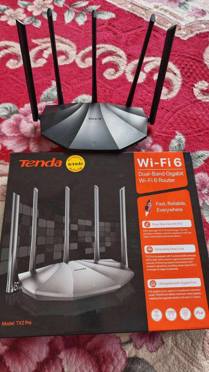 راوتر تيندا tx2 pro 
نضيف مستخدم اسبوع فقط مشتري ب ٤٥ ألف
ابيعو ب ٣٥ ألف قفل 🔐


**إذا كنت صاحب هذا الإعلان وتريد حذفه لأي سبب، رجاءا أرسل رسالة إلى الدعم الفني**