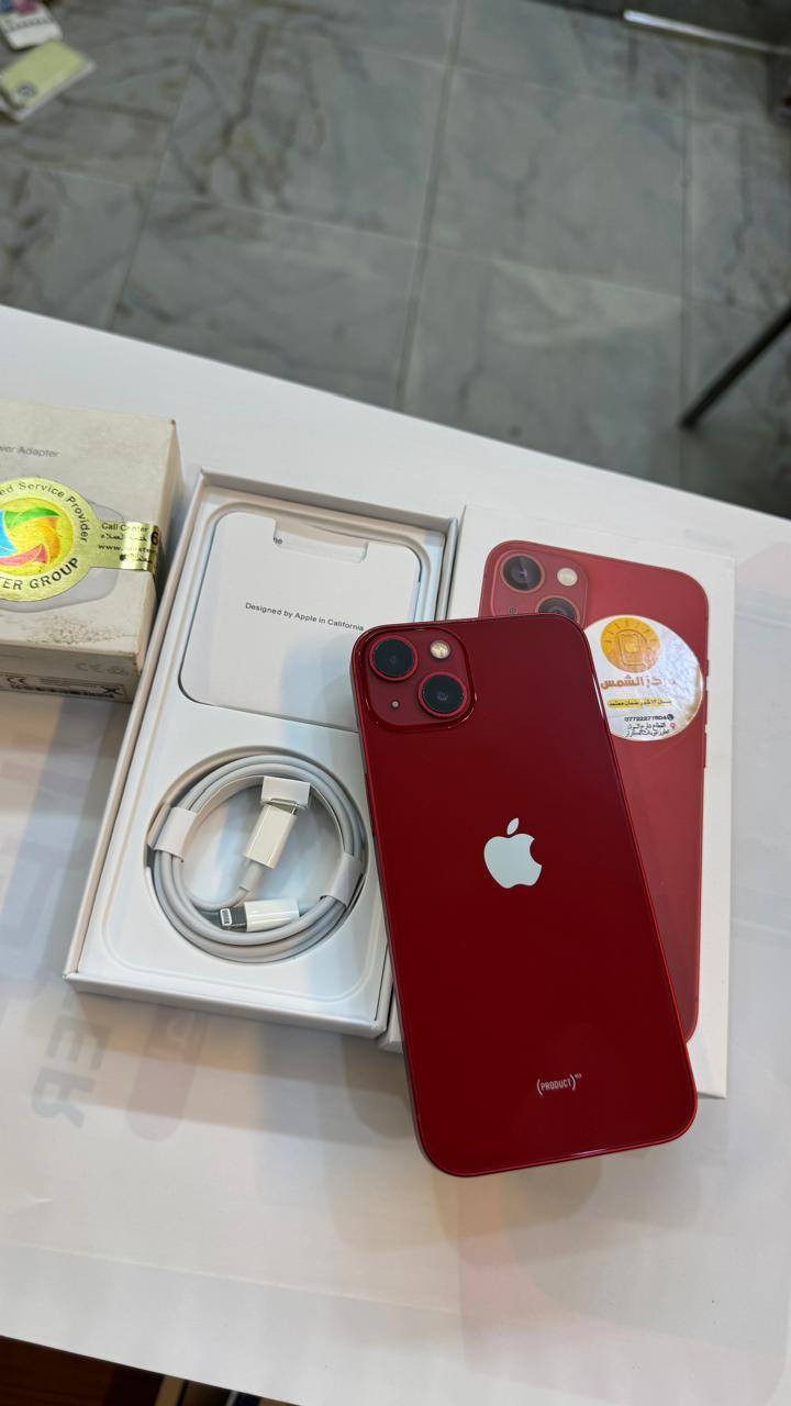 ايفون 13 كامرتين 128 ذاكرة
بطارية 100‎%‎ مبدلة الاصلية
نضافة 100‎%‎
كامل ملحقات الاصلية 
شركة ماستر
السعر مناسب 
***********
العنوان القطاع شارع السوك مجاور عوينات الكرار 
مركز الشمس
