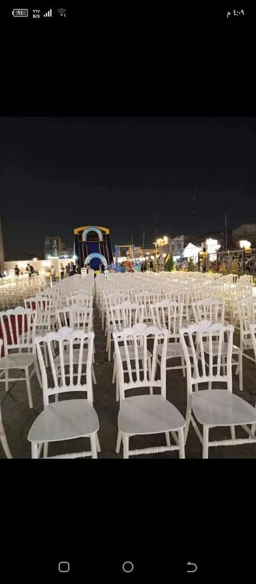 تأجير #كراسي 🥁🎸نظافه يمي فول 100/100تـَجـه‍يـزٌِ مَـناـسـٕباتــٔ 🤵💞خـٍَطؤبـَة حـّنة مـًهر 🫢💍خــّتانــ أعـًياد مــُيلاد تًـجهيـّز دأخـًل النجف فُــقط 🤹❤️للتواصل ***********متوفر واتساب  متوفر توصيل ذهاب وعودة💕💕
