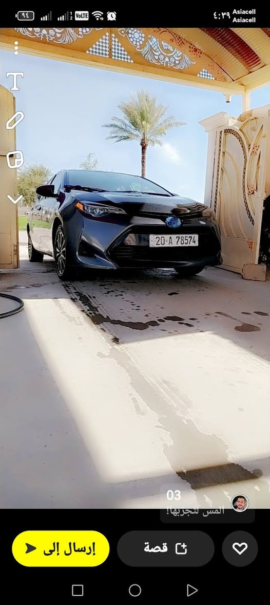 سلام عليكم أحبتي للبيع كورله موديل 18
الساره بدون ايرباك جكه مابيهه ضرر قطعتين ومال امريكه كلير قطعتين ادامه كامله الف مذب عليهه بسمي سنويه لل ٣٠ وهزه جديده  المكان ديالئ قرب القدس السعر 128 وبي مجال بصيط ***********
