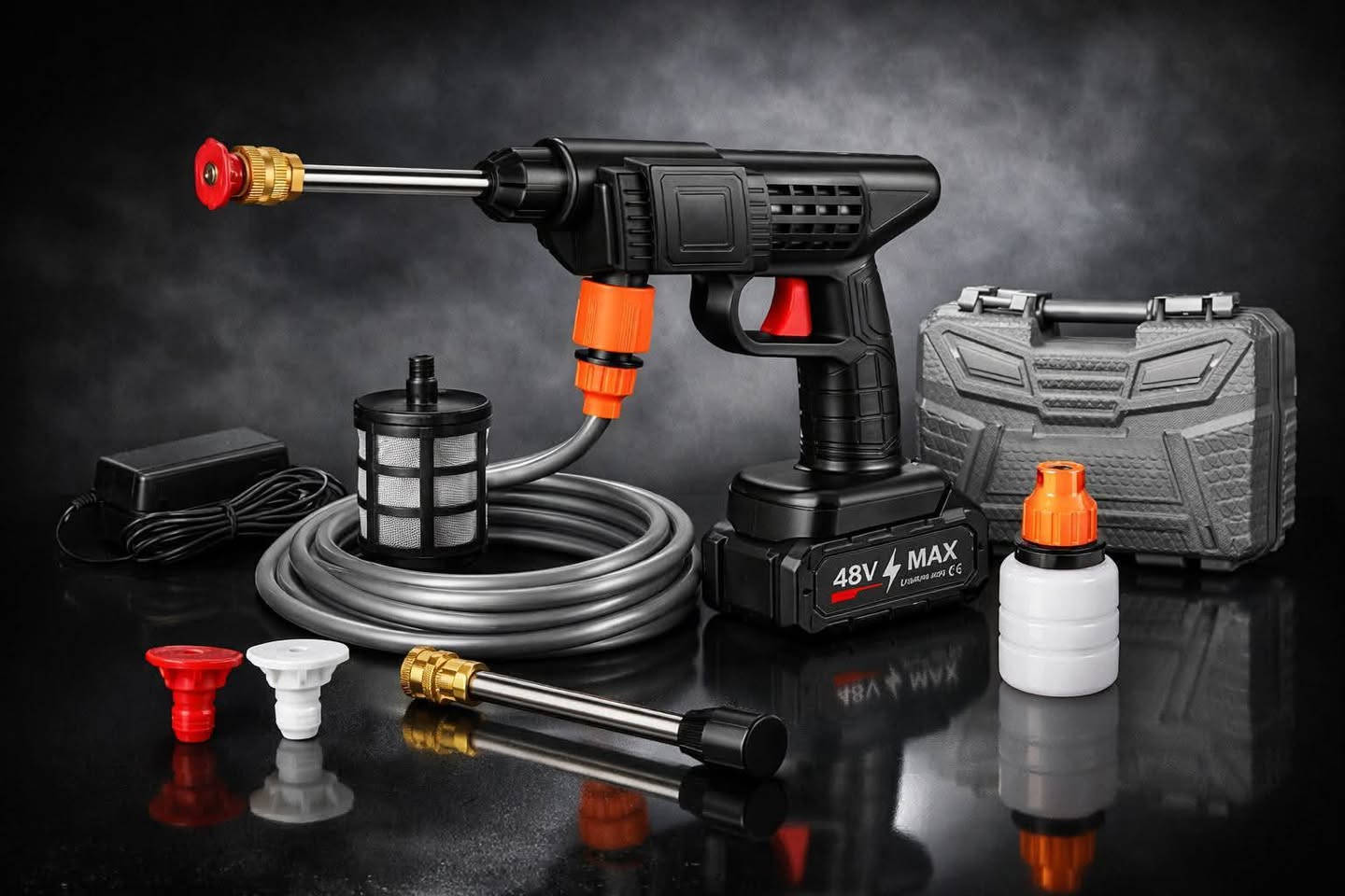 مسدس غسيل سيارات كهربائي محمول
ببطارية ليثيوم

السعر 25 الف

والتوصيل مجاني لجميع المحافظات العراق 

جهاز غسيل سيارات كهربائي محمول يعمل ببطارية ليثيوم، مصمم للاستخدام الذاتي بسهولة وفي أي وقت.

. تصميم مدمج وخفيف مع ضغط ماء عال وحجم صغير لسهولة الحمل والاستخدام.

. يعمل ببطارية ليثيوم قابلة للشحن مع شاحن مرفق.

. مزود بوصلة خرطوم مع فلتر (Filter Screen) لحماية تدفق المياه.

. يحتوي على فوهة متعددة الوظائف مع

يحتوي على فوهة متعددة الوظائف مع إمكانية تركيب عبوة رغوة (Foam Pot).

. نظام شحن ذكي بمؤشر ضوئي (أحمر أثناء الشحن - أخضر عند الاكتمال).

. نوع المنتج : ماكينة غسيل سيارات كهربائية محمولة

. مصدر الطاقة بطارية ليثيوم قابلة للشحن

. الجهد الكهربائي المتوفر حسب الطراز

12V/18V/21V/24V

. آلية الشحن شاحن مرفق بمؤشر ضوئي

. نظام التوصيل ربط ملولب (Threaded

(Connection

. خاصية الرغوة : تدعم إضافة سائل الغسيل في عبوة الرغوة

محتويات العلبة

مسدس الغسيل الكهربائي

. بطارية ليثيوم

محتويات العلبة

مسدس الغسيل الكهربائي

. بطارية ليثيوم

. شاحن بطارية

. خرطوم ماء طوله 5 متر

. فلتر سحب للماء

. وصلة / محول توصيل

. قضيب رش أمامي

. فوهة متعددة الاستخدام

. عبوة رغوة (Foam Pot)

للحجز واتساب ***********

#تسوق

#ترند

#العراق

#اون_لاين

#مسدس_غسيل

#سيارات
