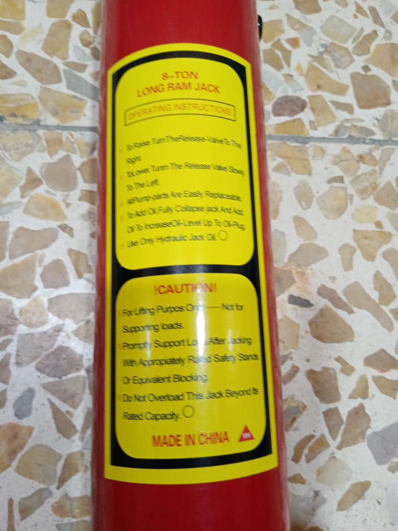 جك هيدروليكي طويل يستخدم لأغراض الصناعيه ٨ طن جديد استيراد خاص يوجد توصيل مجاني لكل المحافظات رقمي ***********
