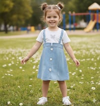 فستان بناتي • جينز • ١-٥ سنة