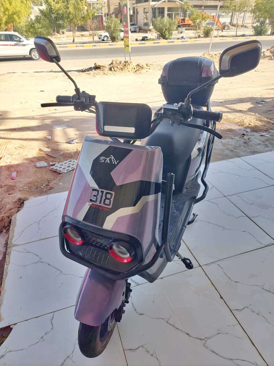 دراجه كهربائيه  S.A.W  318  دراجه نضيفه وكامله من كلشي بس مبدله حساس ب ٥٥ الف سعر ٤٠٠ وبيه مجال عنوان نجف حي النداء ***********
