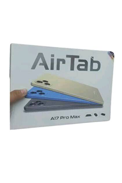 جهاز **AirTab A17 Pro Max** هو تابلت اقتصادي موجه بشكل أساسي للطلاب وأعمال الدراسة والإنتاجية الخفيفة. يأتي الجهاز في علبة متكاملة تحتوي على ملحقات تحوله إلى ما يشبه "لابتوب مصغر".
إلبرز المواصفات التقنية الرسمية للجهاز:
### 📱 الشاشة والتصميم
 * **حجم الشاشة:** 10.1 إنش (بوصة).
 * **نوع ودقة الشاشة:** FHD من نوع *Incell IPS*، تقدم زوايا رؤية جيدة ووضوحاً مناسباً لمشاهدة المحاضرات والأفلام.
 * **معدل التحديث:** 60 هرتز.
### ⚙️ الأداء والذاكرة
 * **المعالج:** معالج ثماني النواة (Octa-Core) من فئة ميديا تيك (MTK)، مخصص للمهام اليومية والتصفح.
 * **الذاكرة العشوائية (RAM):** 16 جيجابايت (غالباً ما تكون مدعومة بذاكرة افتراضية وتكفي للتنقل السلس بين التطبيقات).
 * **سعة التخزين الداخلية (ROM):** 1 تيرابايت (مساحة هائلة لحفظ الملفات والمحاضرات)، مع دعم منفذ ذاكرة خارجي حتى 128 جيجابايت.
 * **نظام التشغيل:** أندرويد 15 (Android 15.0) الأحدث، مما يضمن دعم التطبيقات الحديثة من متجر Google Play.
### 📸 الكاميرا والبطارية
 * **الكاميرا الخلفية:** بدقة 30 ميجابكسل (مناسبة للمستندات واللقطات السريعة).
 * **الكاميرا الأمامية:** بدقة 13 ميجابكسل (ممتازة للاجتماعات والتعليم عن بُعد عبر Zoom أو Google Meet).
 * **البطارية:** سعة ضخمة تصل إلى **10,000 مللي أمبير** (تمنحك ساعات استخدام طويلة ممتدة خلال اليوم الدراسي أو العمل).
### 🌐 الاتصال والشبكات
 * **الشرائح:** يدعم تركيب شريحتي اتصال (Dual Nano-SIM).
 * **الشبكات:** يدعم الاتصال الخلوي (4G/5G في بعض الإصدارات في السوق) بالإضافة إلى الواي فاي (Wi-Fi) والبلوتوث.
### 📦 محتويات العلبة (الحزمة المتكاملة)
يتميز هذا الجهاز بأن علبته تأتي غنية بالملحقات الأساسية دون الحاجة لشراء قطع إضافية:
 1. جهاز التابلت AirTab A17 Pro Max.
 2. لوحة مفاتيح (كيبورد) تعمل بالبلوتوث.
 3. ماوس لاسلكي.
 4. قلم لمس ذكي (Stylus) للكتابة والرسم الخفيف.
 5. غطاء حماية (كفر) مخصص للجهاز.
 6. لاصقة حماية للشاشة (ستيكر).
 7. رأس الشاحن مع كابل توصيل USB.
> **ملاحظة:** يعتبر الجهاز ممتازاً جداً كخيار اقتصادي وعملي للدراسة، تصفح الإنترنت، وإنجاز البحوث، لكنه ليس مخصصاً للألعاب الثقيلة جداً أو المونتاج الاحترافي.
>