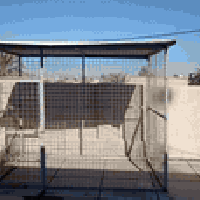 قفص حديد ثقيل • واجهة ٢٫٥م • ارتفاع ٢م