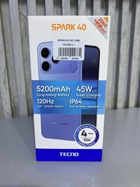 تكنو سبارك 40 • ٢٥٦ • بطارية ٥٢٠٠