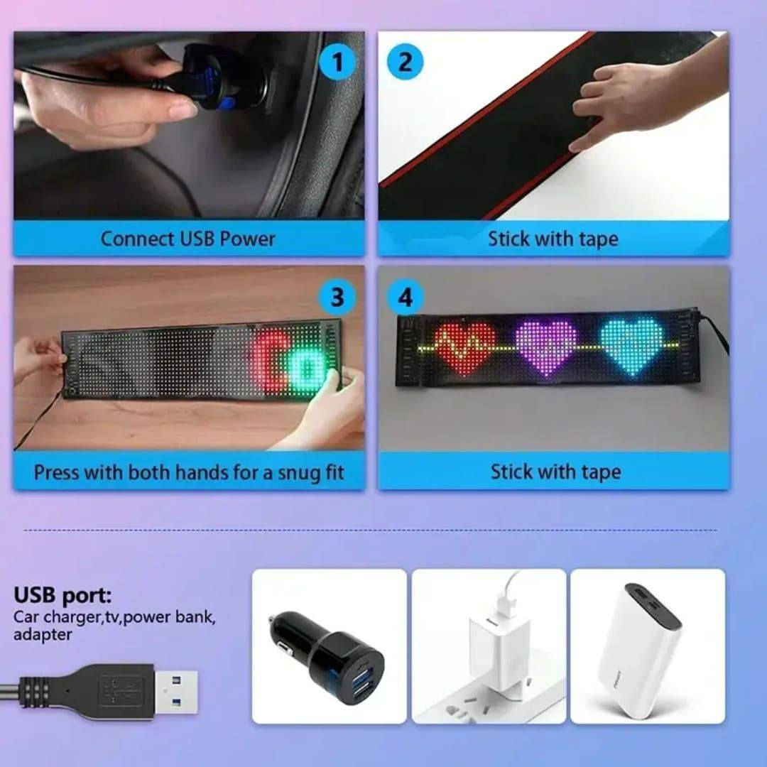 لوحة إنارة LED متغيرة الكتابة
🖍️عرض رسائل ترحيبية أو تعليمات في المحلات والمقاهي والمطاعم.
🖍️إعلان العروض والخصومات بطريقة ملفتة.
🖍️استخدامها داخل السيارة أو المعارض لجذب الانتباه.
🖍️عرض الساعة والتاريخ أو حتى رسائل شخصية.
🖍️تحكم كامل عن طريق تطبيق iPixel Color (متوفر على App Store و Google Play).
🖍️إمكانية عرض النصوص، الصور البسيطة، الرموز التعبيرية، والرسوم المتحركة.
🖍️أوضاع متعددة: نصوص، معرض صور، DIY، ساعةتاريخ، إيقاع مع الصوت.
🖍️ريموت كنترول مرفق للتحكم السريع.
🖍️مرنة وسهلة التثبيت مع شريط لاصق قوي.
🖍️تعمل بمدخل طاقة 5V2A (USB).
🖍️يجب استخدام مصدر طاقة 5V2A فقط.
🖍️يمكن برمجة الرسائل والصور بسهولة عبر التطبيق.


**إذا كنت صاحب هذا الإعلان وتريد حذفه لأي سبب، رجاءا أرسل رسالة إلى الدعم الفني**
