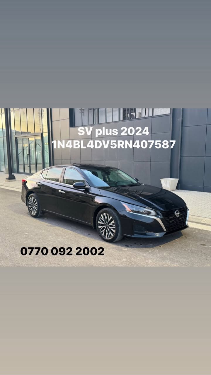 Altima S 2024 ابيض
Altima SL 2024  ابيض 
Altima SR plus 2024 ابيض
Altima SR 2025 زيتوني 
Altima SV plus 2024 اسود 
Altima SV plus 2024 اسود 
Altima SL 2024 اسود 

السيارات بدون رقم  /   ژمارە کاتی سێ مانگی ڵەگەڵە  
يترقم شمالي فقط 
العنوان سليمانيه  
***********
