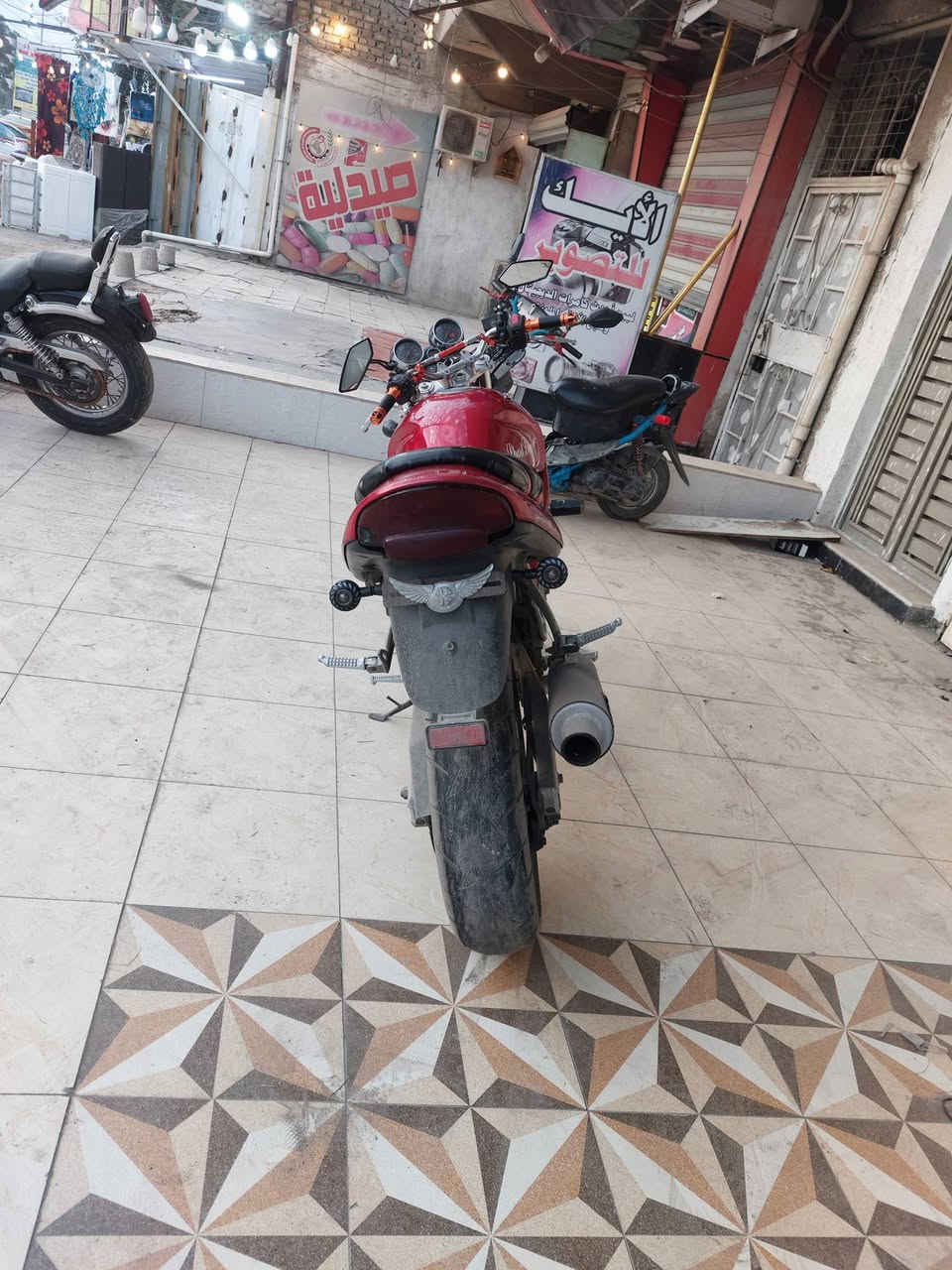 سلام عليكم بطح باندا كرستال 250cc نظافة شوفة العين مكفولة محرك ممفتوح لا نضوح لا تبخير شرط المكينة تنكط مي  اوراق كاملة الدراجة مال جناي سعر مليون وخمسمية وبيهة مجال كلش بسيط حك الجية مكاني بغداد البياع شارع الكبيسي تواصل ***********
