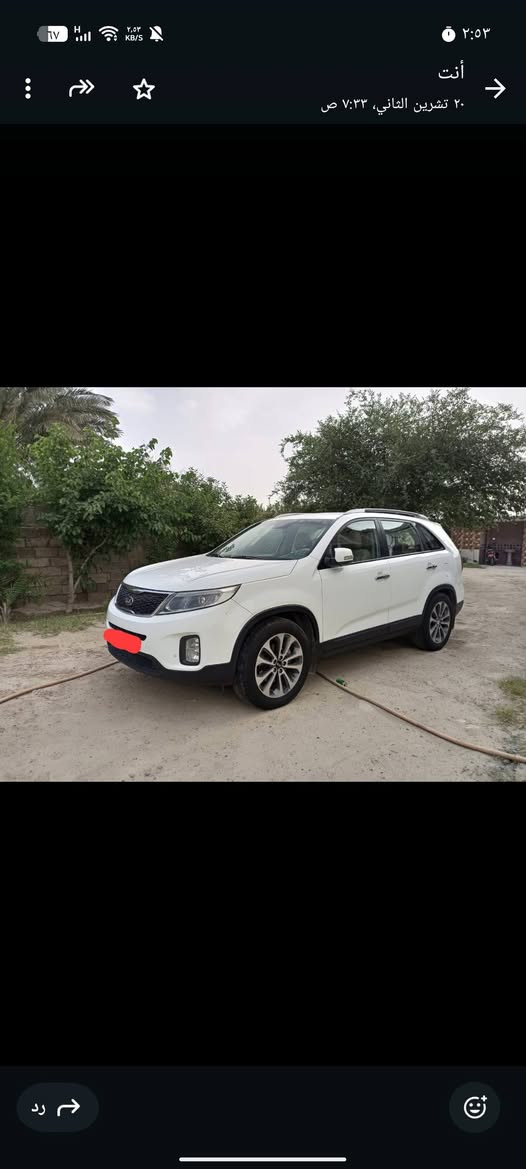 السلام عليكم من رخصه الادمن للمراوس او البيع سورنتو 2013 شكل ال 15 سياره فول مواصفات وعد الفتح والبصمه سياره كفاله عامه من الدعاميه للدعاميه فقط بها بارد من يم السائق الباب كفاله من التجيه  والكلبه واللغود سياره نقص واحد ما بيها كفاله المحرك والجير والقشر كلش حلوه السياره وما ناقصها شيء شاشه كار بلاي يشاير بالمري تحكمات بالستيرن كشن السائق كهرباء السياره 4 سلندر 2400 دوش محرك المرغوب للاستفسار متوفر واتساب ***********
