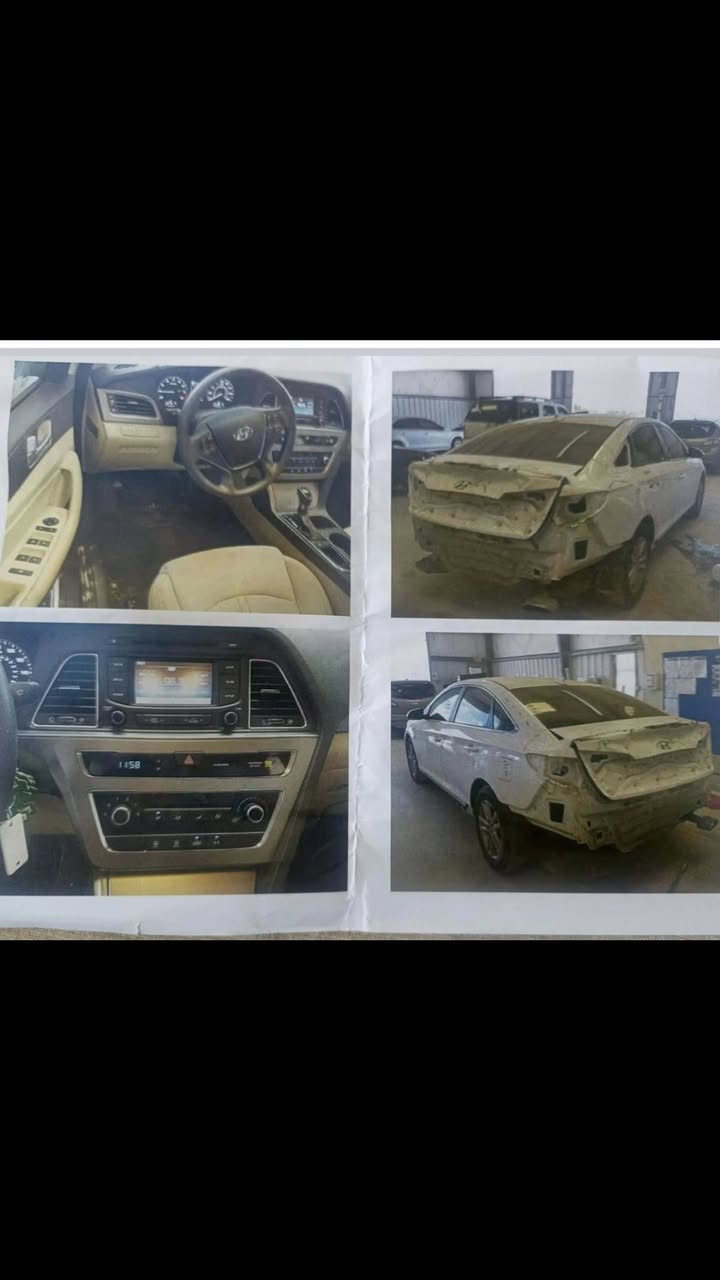 سلام عليكم شباب سوناتا ٢٠١٥ سياره رقم كربله باسمي 
تحويل ثاني يوم مواصفات نص فول كتمره دواره شاشه اشاير مري ذني ماشيه ١٢٠الف ميل سياره جاهزه عليه ادامه تبريد مبدللها منضومة تبريد كامله بدلته قبل سبوع حادثه يمك سونار موضح كلشي حادثه خلفي حلوه سياره كامله سعرها ١١٠ وبيه مجال حك جيه وماعده ياخذ بلاش ***********
