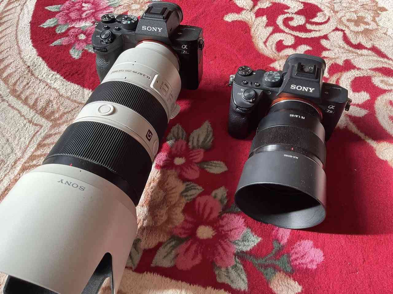 سوني a7R4 بدي وعدسه 70-200 GM
نظيفه جدا السعر 3 ملاين و 950 الف. شتر 10k

سوني a73 بدي وعدسه 85 ملم 1.8
نظيفه جدا السعر مليون و 700 الف  شتر 28k

مكاني بابل 
***********
