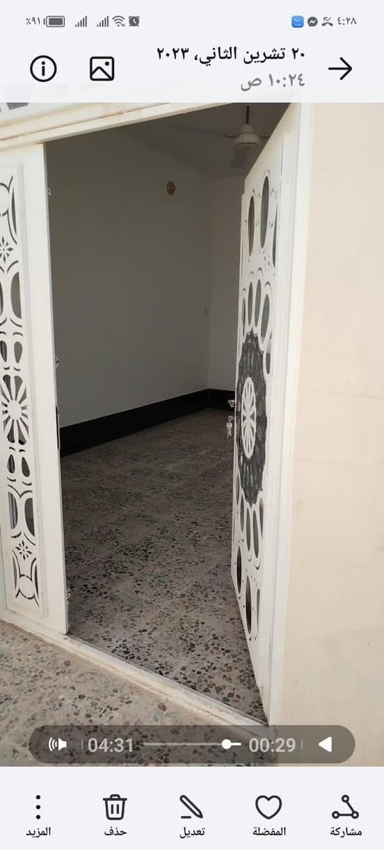 يتوفر للإيجار 
دار ١٠٠ متر في حي النداء
موقع مميز شارع ٢٠ مقابل مجمع الأميرات قرب جامعة الكفيل
يحتوي على غرفة نوم وصاله ومطبخ واستقبال وصحيات داخلية وخارجية
الدار نظيف جداً

للاستفسار
مكتب سيد رياض البازي في مجمع الاميرات القديمة المرحلة الثالثة قرب جامعة الكفيل 
***********
