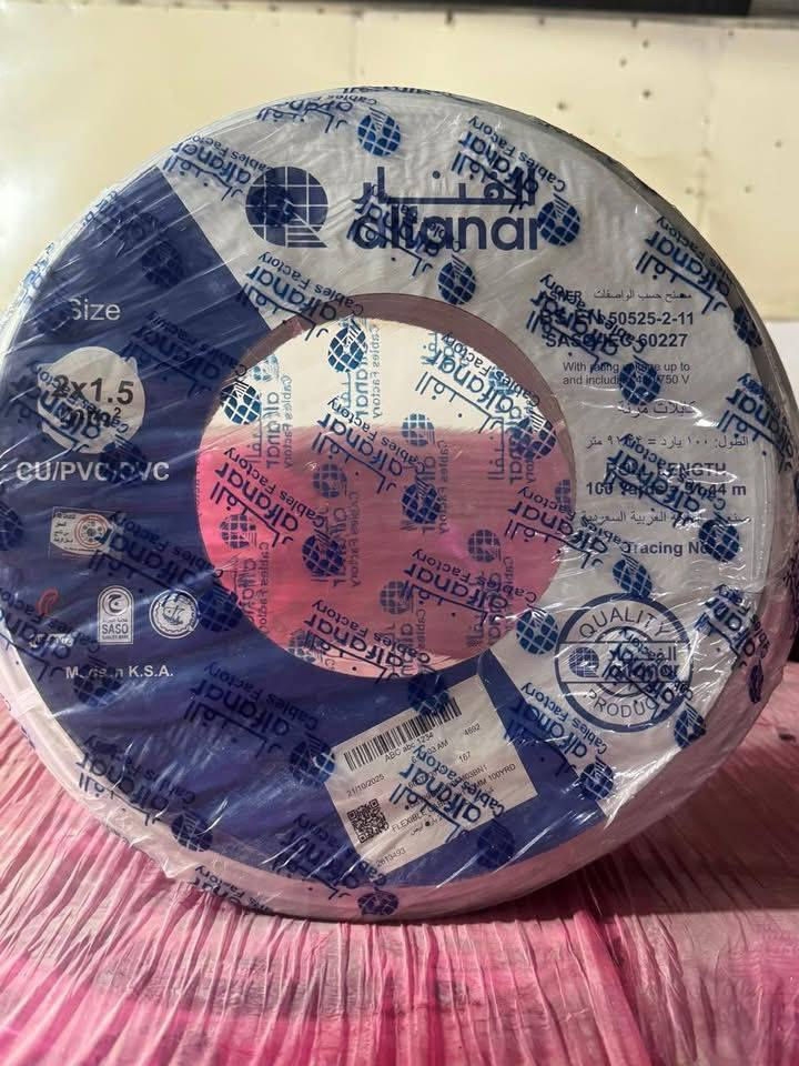 السلام عليكم 🔥

وصول واير الفنار السعودي اسعار مناسبه وجمله 🔥

مستعدون للتجهيز جميع المحلات التجاريه انشائيه والمجمعات السكنيه اسعار مناسبه 🔥

وصول القياسات

١،٥ملم /احمر ٠اسود٠ازرق ٠اخضر٠ايرث .اصفر .ابيض 

٢،٥ملم /احمر ٠اسود٠ازرق٠اخضر٠ اصفر . ايرث

٤ ملم /احمر/اسود / ازرق

يتوفر فلكسات الفنار قياسات 

٢*٠،٧٥
٢*١،٥
٢*٢،٥
٢*٤

يتوفر سيمنز الفنار  القياسات 

٢*١٢
٢*١٤
٢*١٦
التواصل لاستفسار على الرقم /*********** للاستفسار اكثر التواصل او لاتصال وا تساب على الرقم 📞📞

يوجد توصيل للجميع محافظات العراق 🚗🚗🚗
