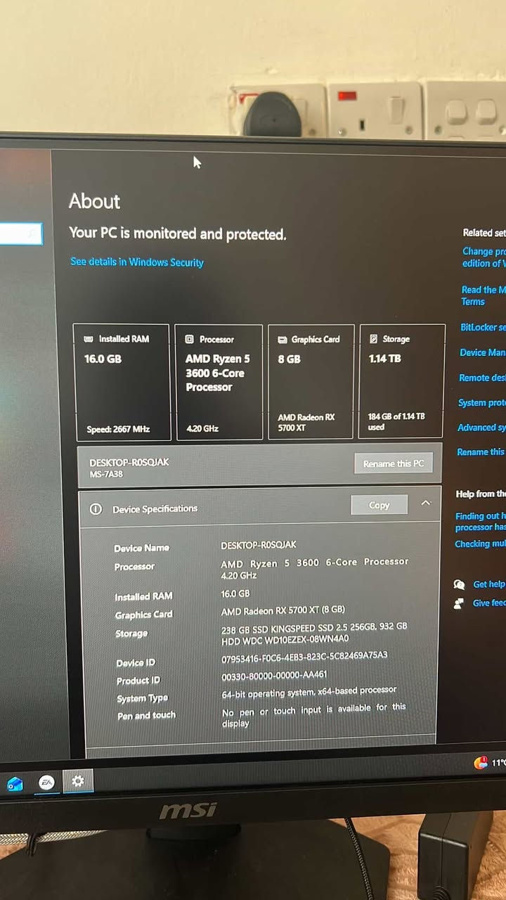 السلام عليكم تجميعة كامله للبيع المواصفات كدامكم ، الشاشة 180هرتز حجم 24 شركة msi
***********
