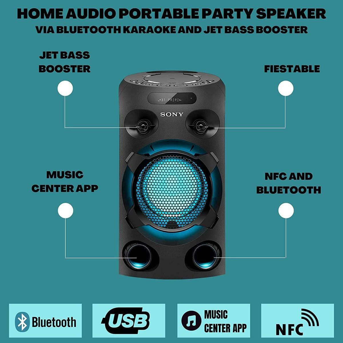 Sony Speaker mhc-v02
سماعة سبيكر من سوني، أهم مواصفاتها:
صوت قوي مع ميزة MEGA BASS
بلوتوث مع دعم LDAC
تشغيل USB و CD
مدخل مايك + يدعم الغيتار
إضاءة LED تتفاعل ويا الموسيقى
يدعم ربط عدة سماعات سوني مع بعض
بيه تطبيق تحكم للموبايل


**إذا كنت صاحب هذا الإعلان وتريد حذفه لأي سبب، رجاءا أرسل رسالة إلى الدعم الفني**