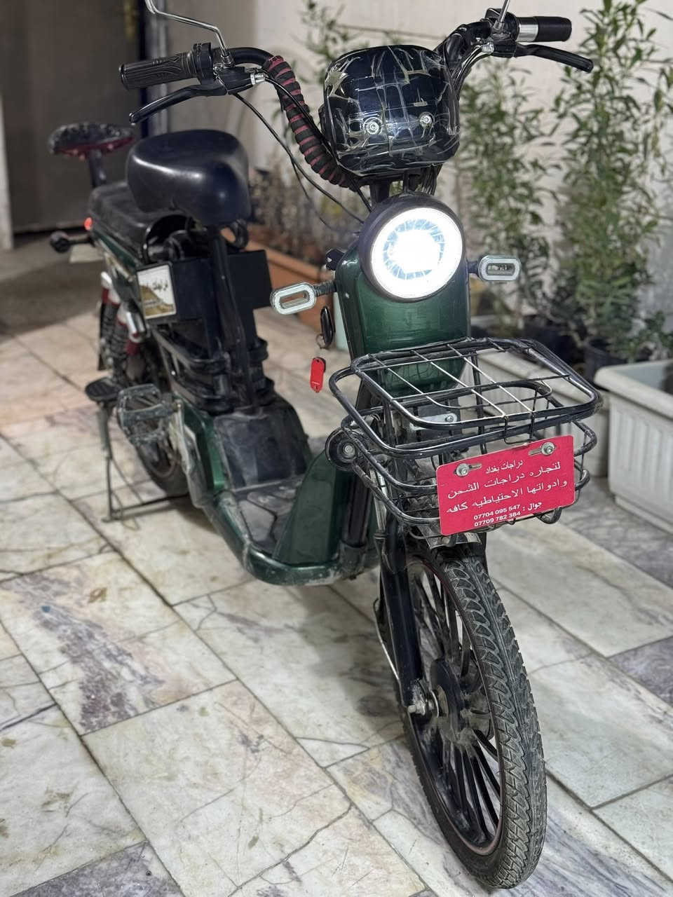 دراجة كهربائية للبيع 
السعر 325 الف
***********
