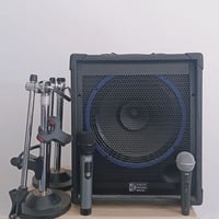 جهاز تكنو باب اول كلش نظيف مع 2 مايك + 2 استاند السعر 350 للتواصل 0781...