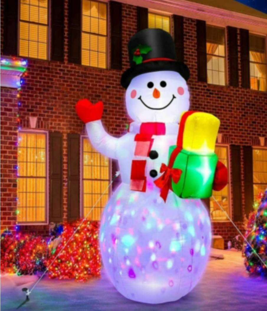 هذا المنتج عبارة عن زينة كريسماس قابلة للنفخ على شكل رجل ثلج من ماركة Costway. 
النوع: رجل ثلج قابل للنفخ بطول 5 أقدام (حوالي 1.5 متر). 
الإضاءة: يحتوي على أضواء LED ملونة مدمجة تدور لإضاءة الزينة في المساء.


**إذا كنت صاحب هذا الإعلان وتريد حذفه لأي سبب، رجاءا أرسل رسالة إلى الدعم الفني**